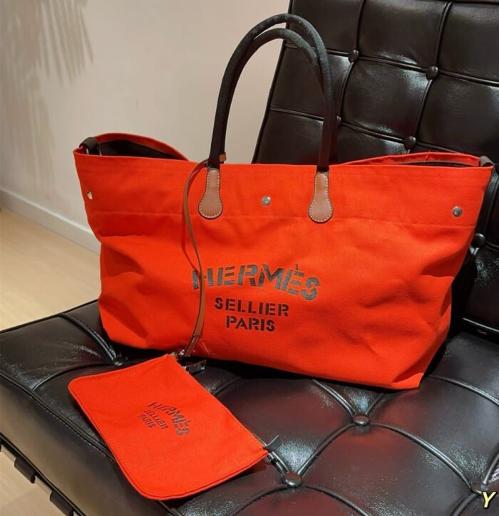 Hermès Canvas tote bag(3 colors 41cm)