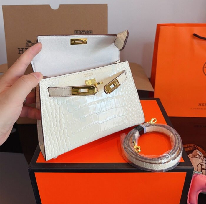 Hermès Crocodile patterned Kelly bag（21 * 7 * 4cm） - 图片 3