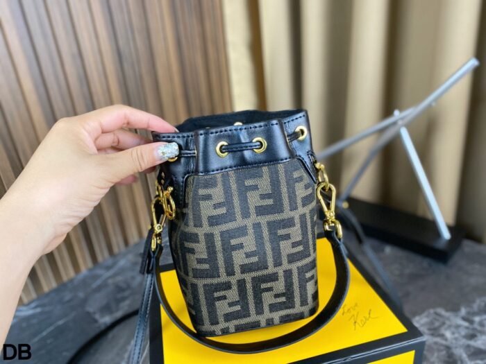 Fendi Mon Tresor letter drawstring presbyopia bucket bag - 图片 4