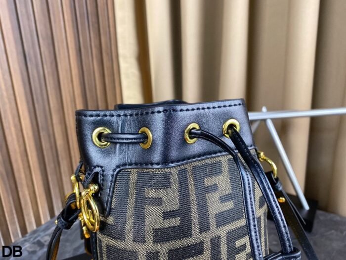 Fendi Mon Tresor letter drawstring presbyopia bucket bag - 图片 3