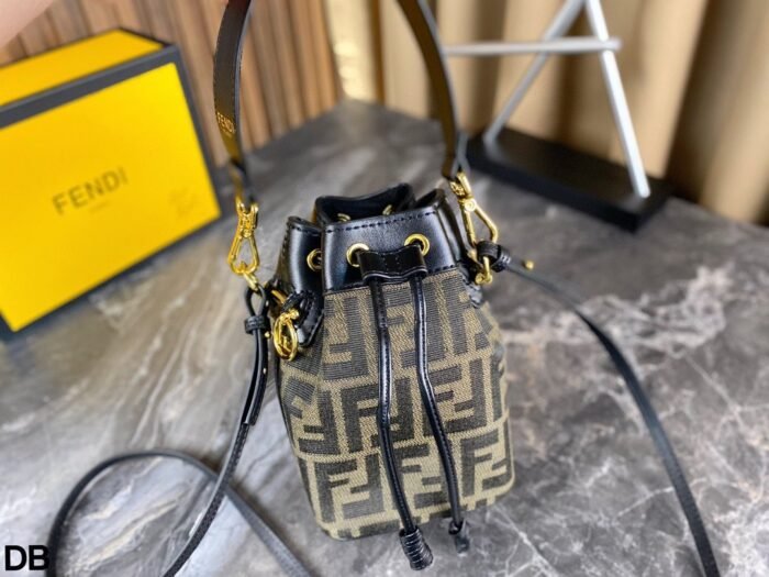 Fendi Mon Tresor letter drawstring presbyopia bucket bag - 图片 5