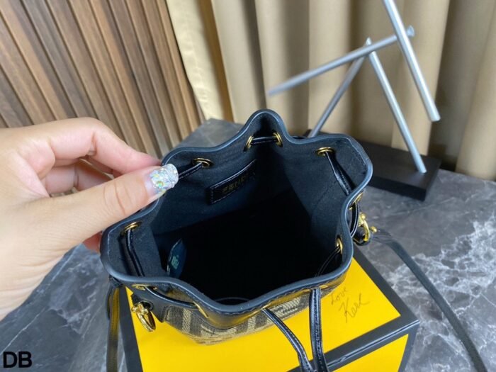 Fendi Mon Tresor letter drawstring presbyopia bucket bag - 图片 6