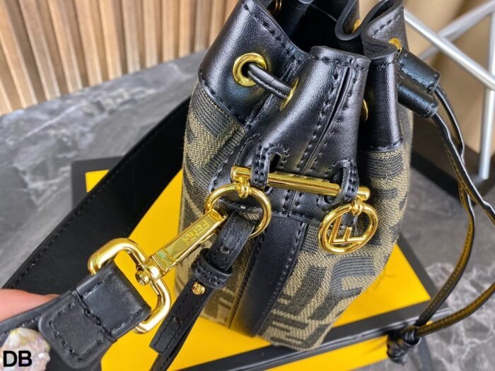Fendi Mon Tresor letter drawstring presbyopia bucket bag - 图片 9