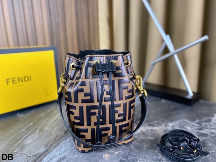 Fendi Mon Tresor letter drawstring presbyopia bucket bag - 图片 2