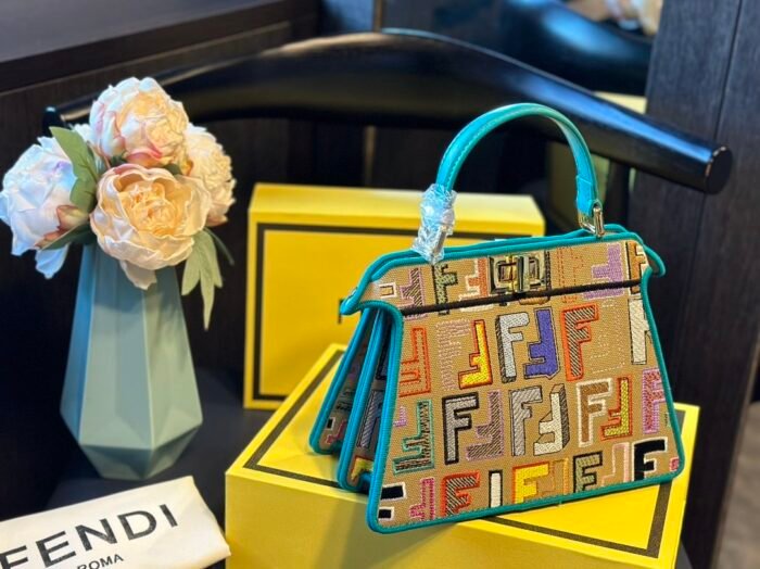 Fendi Peekaboo Embroidery Bag(3colors 23cm)