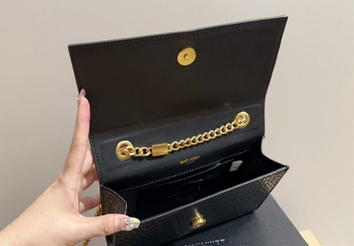 YSL crocodile patterned tassel shoulder bag（22*14cm） - 图片 4