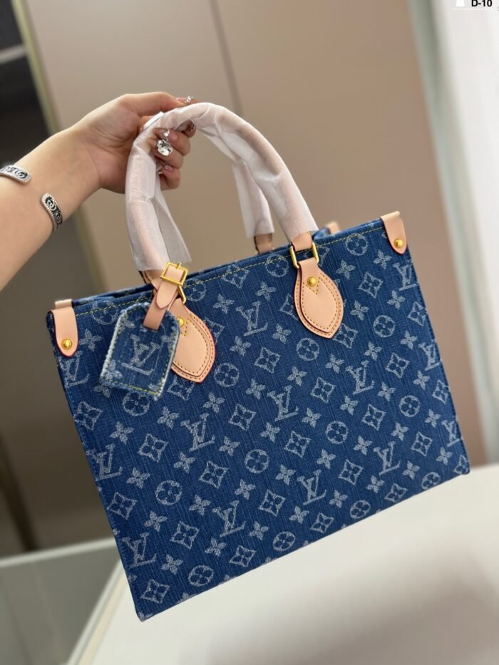 LV onthego denim tote bag - 图片 2