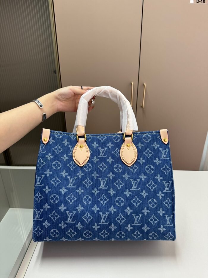 LV onthego denim tote bag - 图片 6
