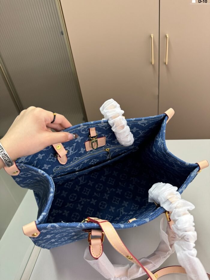 LV onthego denim tote bag - 图片 7