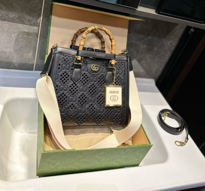 Gucci Diana hollow series bamboo tote bag（3colors 27*23cm） - 图片 3
