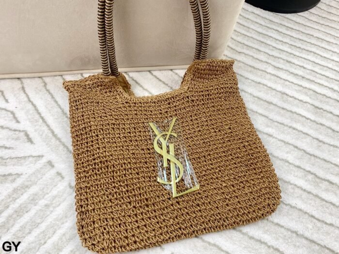 YSL’s new straw woven hollow shopping bag(42*31cm)