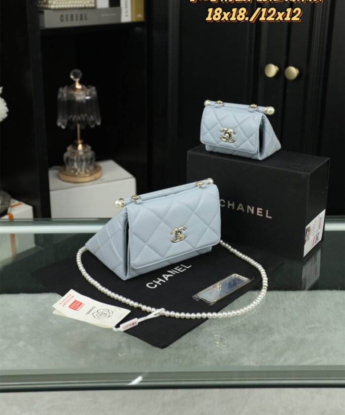 Chanel Pearl Triangle Chain Bag（7colors） - 图片 2