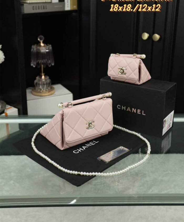 Chanel Pearl Triangle Chain Bag（7colors） - 图片 3